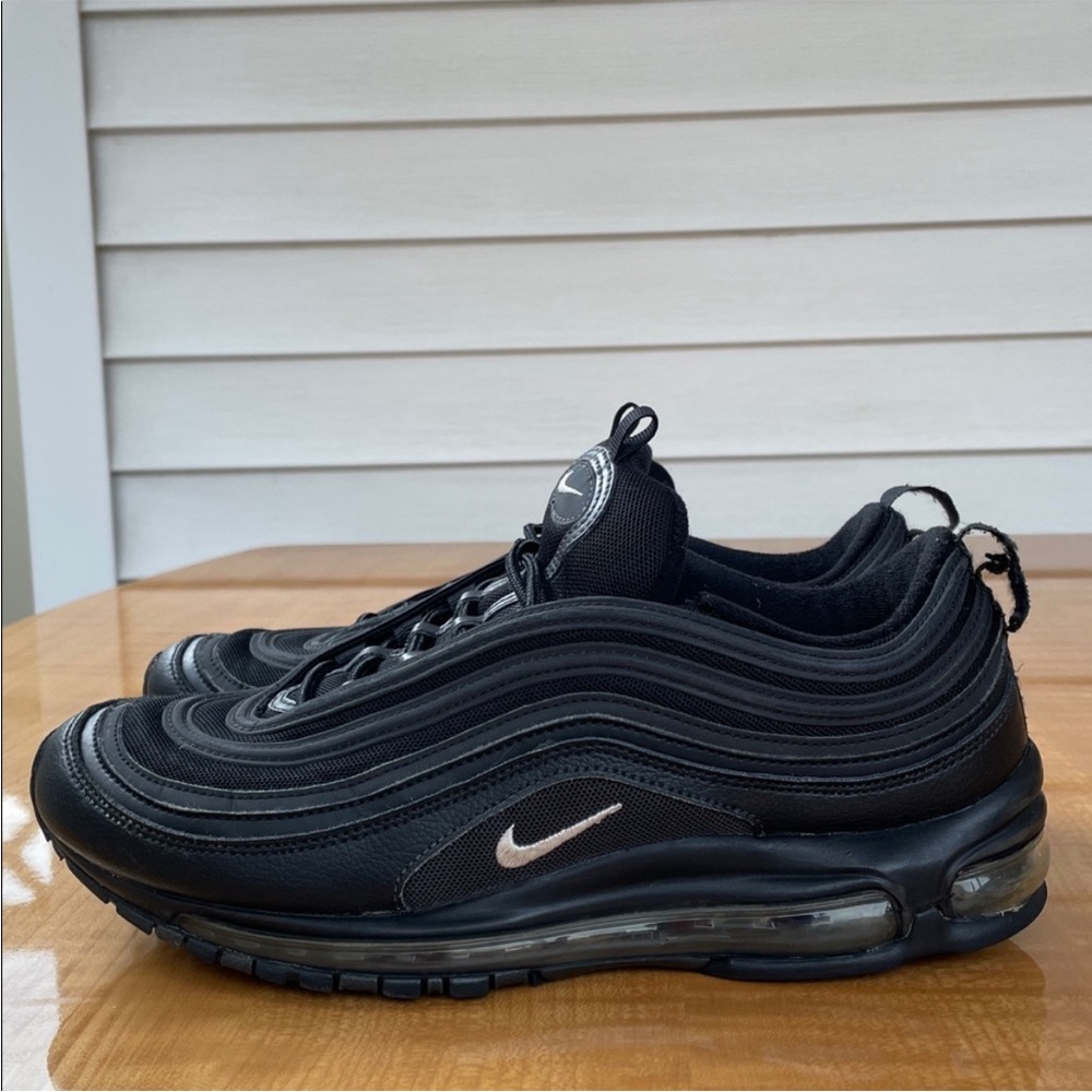 Nike Air Max 97 Black Anthracite Terry Cloth Men's Sneakers Shoes Size 10 - Picture 10 of 11